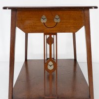 Leonard Wyburd for Liberty & Co., Arts & Crafts Two-tier Mahogany Side Table - Thumbnail 15