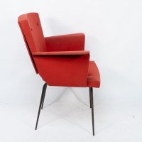 Gio Ponti, Style Of. A Mid-Century Modern Armchair with Roll-over Flat Armrests - Thumbnail 5