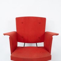 Gio Ponti, Style Of. A Mid-Century Modern Armchair with Roll-over Flat Armrests - Thumbnail 6