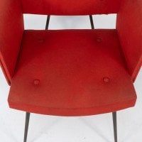 Gio Ponti, Style Of. A Mid-Century Modern Armchair with Roll-over Flat Armrests - Thumbnail 9