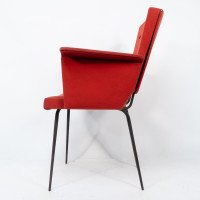 Gio Ponti, Style Of. A Mid-Century Modern Armchair with Roll-over Flat Armrests - Thumbnail 12