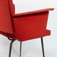 Gio Ponti, Style Of. A Mid-Century Modern Armchair with Roll-over Flat Armrests - Thumbnail 13