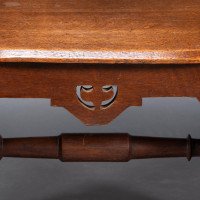 Walford & Donkin. High Gothic Revival Oak Armchair with Carved & Fretwork Sides - Thumbnail 14