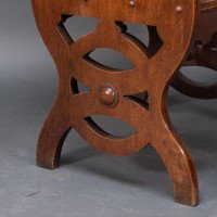 Walford & Donkin. High Gothic Revival Oak Armchair with Carved & Fretwork Sides - Thumbnail 16