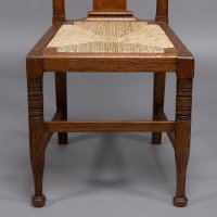 Morris & Co., Possibly Designed by W. Lethaby. A Set of Four Oak Dining Chairs - Thumbnail 13