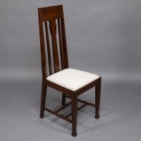 E. A. Taylor Attributed, a Set of Eight Arts & Crafts Glasgow School Oak Dining Chairs - Thumbnail 2