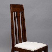 E. A. Taylor Attributed, a Set of Eight Arts & Crafts Glasgow School Oak Dining Chairs - Thumbnail 7