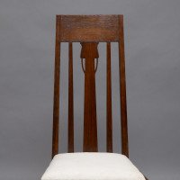 E. A. Taylor Attributed, a Set of Eight Arts & Crafts Glasgow School Oak Dining Chairs - Thumbnail 8