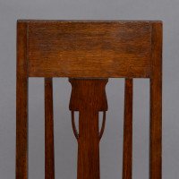 E. A. Taylor Attributed, a Set of Eight Arts & Crafts Glasgow School Oak Dining Chairs - Thumbnail 9