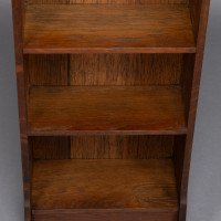 Liberty & Co., a Slim Arts & Crafts Oak Bookcase with Stylised Floral Cut-outs - Thumbnail 12