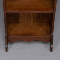 Liberty & Co., a Slim Arts & Crafts Oak Bookcase with Stylised Floral Cut-outs - Thumbnail 13
