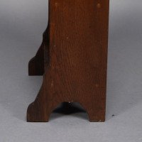 Liberty & Co., a Slim Arts & Crafts Oak Bookcase with Stylised Floral Cut-outs - Thumbnail 18