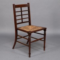 Jas Shoolbred & Co., Aesthetic Movement Pair of Walnut Side or Dining Chairs - Thumbnail 4