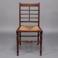 Jas Shoolbred & Co., Aesthetic Movement Pair of Walnut Side or Dining Chairs - Thumbnail 5