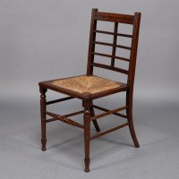 Jas Shoolbred & Co., Aesthetic Movement Pair of Walnut Side or Dining Chairs - Thumbnail 7