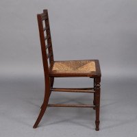 Jas Shoolbred & Co., Aesthetic Movement Pair of Walnut Side or Dining Chairs - Thumbnail 8