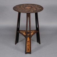 Liberty & Co., an Intricately Carved Arts & Crafts side table - Thumbnail 3