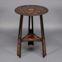 Liberty & Co., an Intricately Carved Arts & Crafts side table - Thumbnail 4