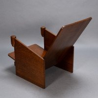 Gerard Rietveld style of. A modernist oak armchair with turned hand rests - Thumbnail 14