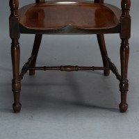 E. W. Godwin Attributed, for James Peddle or Smee. A Tall Back Serpentine Shape Walnut Armchair - Thumbnail 14