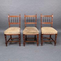 Charles Mills & Sons, Set of Three Aesthetic Side Chairs with Ebonised Turnings - Thumbnail 2