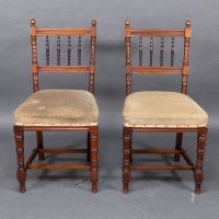 Charles Mills & Sons, Set of Three Aesthetic Side Chairs with Ebonised Turnings - Thumbnail 4