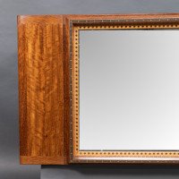 Edward Barnsley. Exceptional Arts & Crafts Handmade Walnut Landscape Mirror - Thumbnail 2