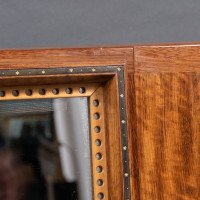 Edward Barnsley. Exceptional Arts & Crafts Handmade Walnut Landscape Mirror - Thumbnail 8