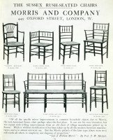 Philip Webb, attributed. Morris & Co., Aesthetic Movement Newly Rush Seat Sussex Chair - Thumbnail 20