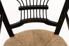 Dante Rossetti for Morris & Co., A Pair of Rush Seated Armchairs - Thumbnail 11