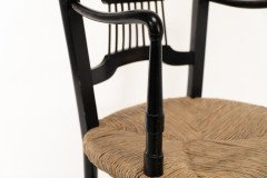 Dante Rossetti for Morris & Co., A Pair of Rush Seated Armchairs - Thumbnail 13