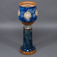 Royal Doulton. A Perfect Pair of Jardinieres on Matching Stands - Thumbnail 12