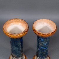 Royal Doulton. A Perfect Pair of Jardinieres on Matching Stands - Thumbnail 15