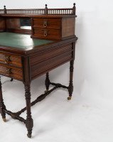 Bruce Talbert, Style of. By Gillow & Co., Aesthetic Oak Knee Hole Desk - Thumbnail 3