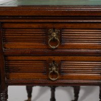 Bruce Talbert, Style of. By Gillow & Co., Aesthetic Oak Knee Hole Desk - Thumbnail 13