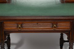 Bruce Talbert, Style of. By Gillow & Co., Aesthetic Oak Knee Hole Desk - Thumbnail 14
