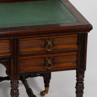 Bruce Talbert, Style of. By Gillow & Co., Aesthetic Oak Knee Hole Desk - Thumbnail 15