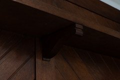 Charles Locke Eastlake Arts & Crafts Oak Dresser with Shelves & Carved Florets - Thumbnail 11
