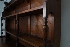Charles Locke Eastlake Arts & Crafts Oak Dresser with Shelves & Carved Florets - Thumbnail 6