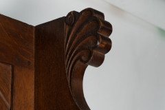 Charles Locke Eastlake Arts & Crafts Oak Dresser with Shelves & Carved Florets - Thumbnail 4