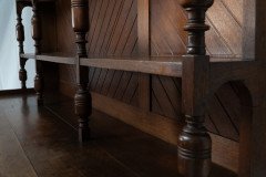 Charles Locke Eastlake Arts & Crafts Oak Dresser with Shelves & Carved Florets - Thumbnail 8