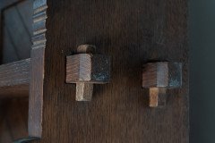 Charles Locke Eastlake Arts & Crafts Oak Dresser with Shelves & Carved Florets - Thumbnail 5