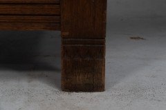 Charles Locke Eastlake Arts & Crafts Oak Dresser with Shelves & Carved Florets - Thumbnail 19