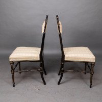 R. Whytock & Co., A Pair of Aesthetic Movement Ebonized & Parcel Gilt Side Chairs - Thumbnail 4