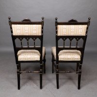 R. Whytock & Co., A Pair of Aesthetic Movement Ebonized & Parcel Gilt Side Chairs - Thumbnail 16