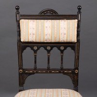 R. Whytock & Co., A Pair of Aesthetic Movement Ebonized & Parcel Gilt Side Chairs - Thumbnail 6