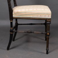 R. Whytock & Co., A Pair of Aesthetic Movement Ebonized & Parcel Gilt Side Chairs - Thumbnail 11