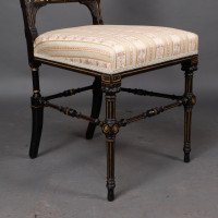 R. Whytock & Co., A Pair of Aesthetic Movement Ebonized & Parcel Gilt Side Chairs - Thumbnail 12