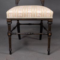 R. Whytock & Co., A Pair of Aesthetic Movement Ebonized & Parcel Gilt Side Chairs - Thumbnail 13