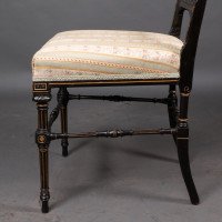 R. Whytock & Co., A Pair of Aesthetic Movement Ebonized & Parcel Gilt Side Chairs - Thumbnail 15